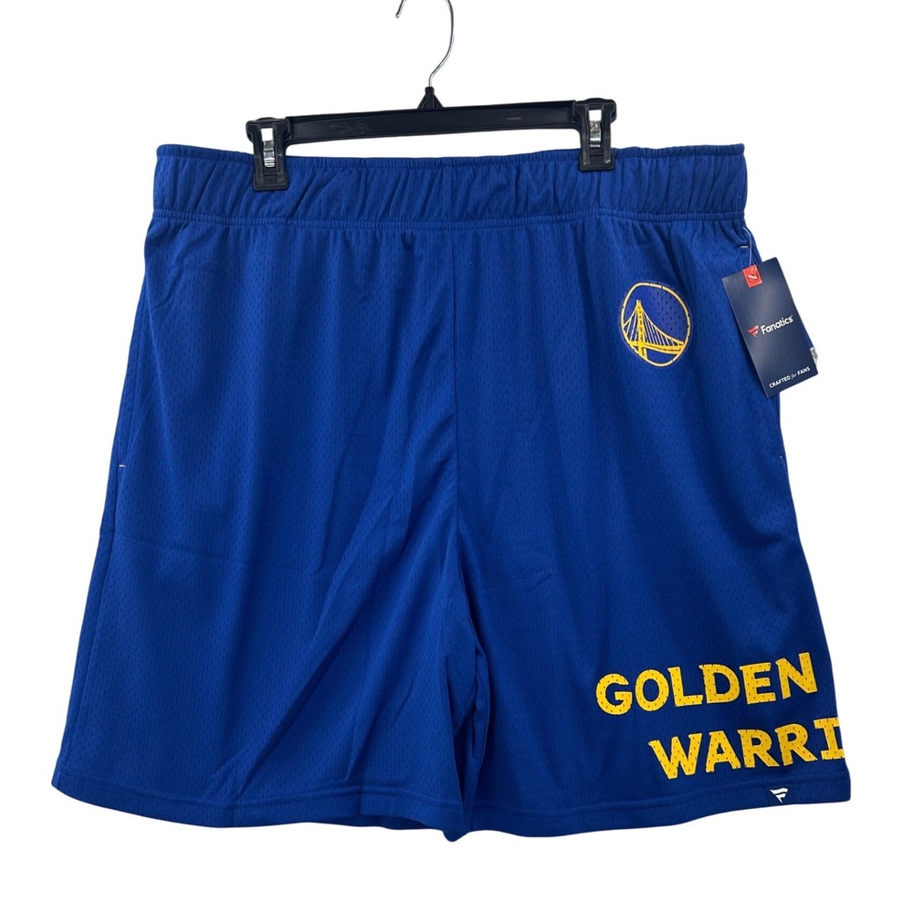 Fanatics NBA Golden State Warriors Shorts Mens 2XL Blue NEW Mesh Basketball